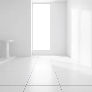 Białe płytki na podłogę do łazienki