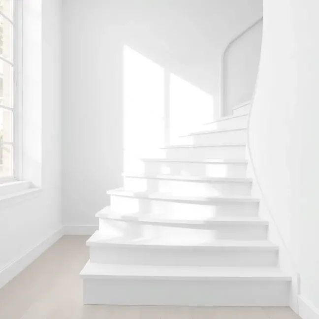 Białe schody z czego zrobić