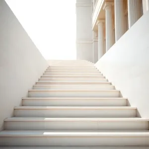 Biale schody z kamienia