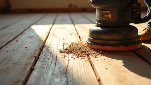 Cyklinowanie starej podłogi z desek