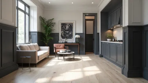 Czarne listwy przypodłogowe aranżacje