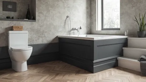 Czarne listwy przypodłogowe inspiracje