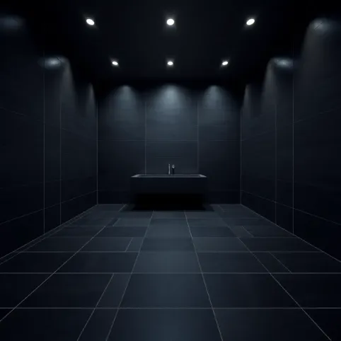 Czarne płytki na podłogę do łazienki