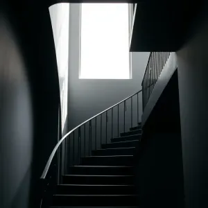 Czarne schody w domu