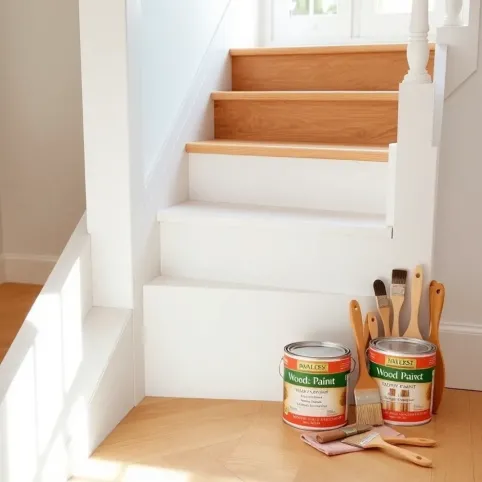 Czym pomalować schody drewniane na biało