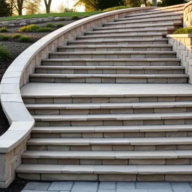 Czym wykończyć schody zewnętrzne półokrągłe