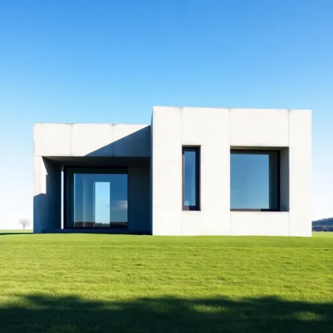 Dom z płyt betonowych