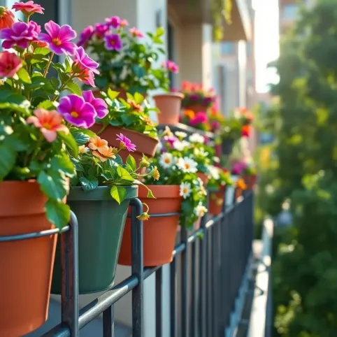 Doniczki na balkon na balustradę