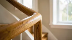 drewniana poręcz do schodów