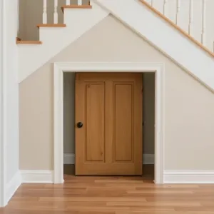 Drzwi do schowka pod schodami