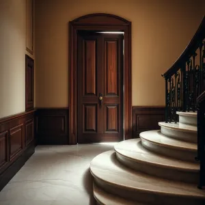 Drzwi na schodach w domu