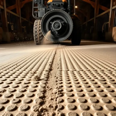 Frezowanie posadzki w oborze