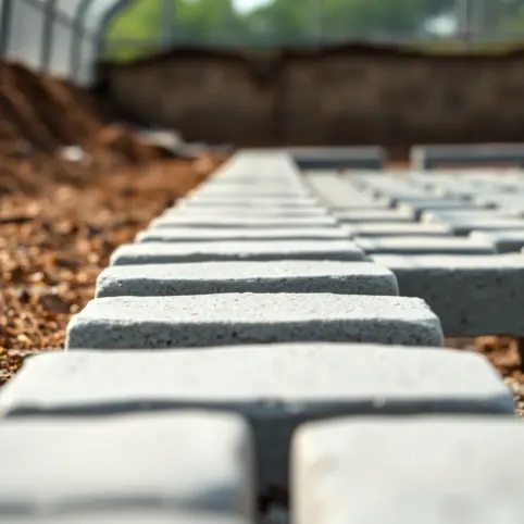 Fundament pod szklarnię z bloczków betonowych