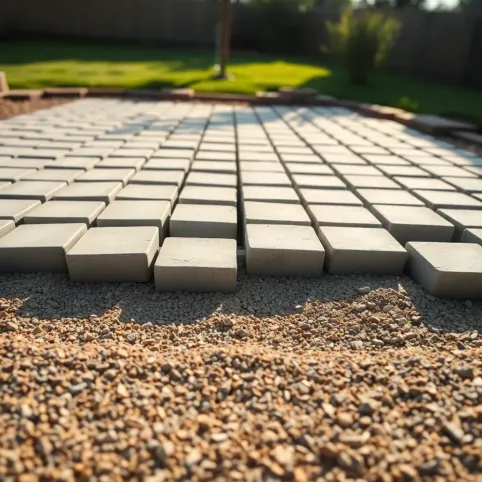 Fundament pod taras z bloczków betonowych