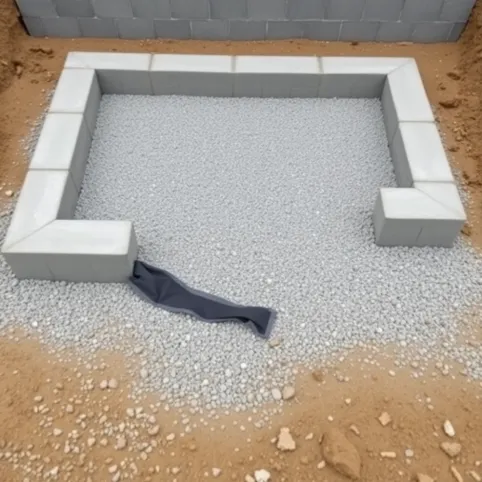 Fundament z bloczków pod domek drewniany