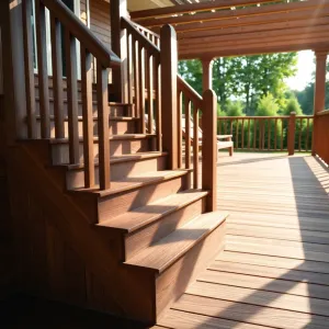 Gotowe schody drewniane na taras
