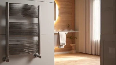 Grzejnik w łazience przy podłogówce