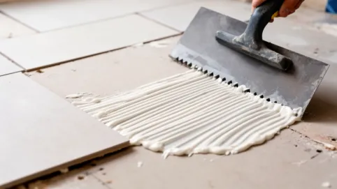 Jak nakładać klej na płytki podłogowe