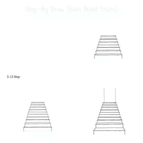 Jak narysować schody od przodu