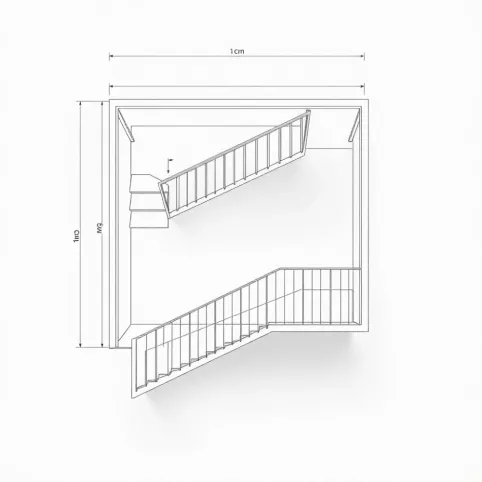 Jak rozrysować schody ze spocznikiem