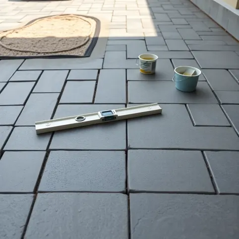 Jak ułożyć kostkę brukową na betonie