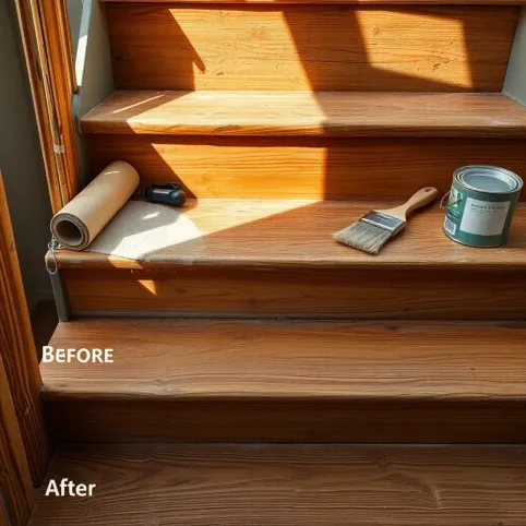 jak wyremontować stare schody drewniane