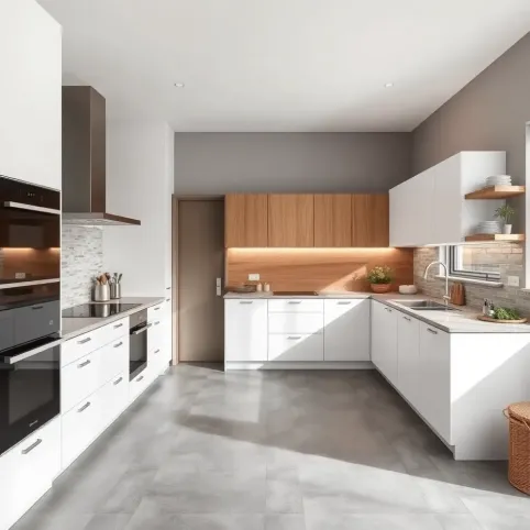 Jaka kuchnia do szarej podłogi