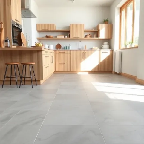 Jaka podłoga do drewnianych mebli w kuchni