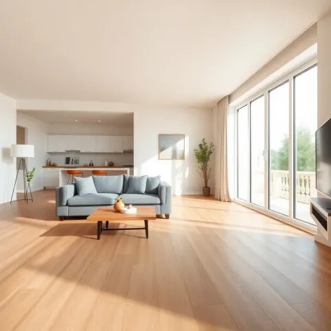 Jaka podłoga do salonu z aneksem