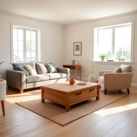 Jakie meble do jasnej podłogi w salonie