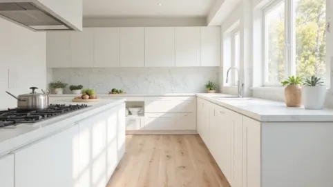 jakie płytki podłogowe do białej kuchni