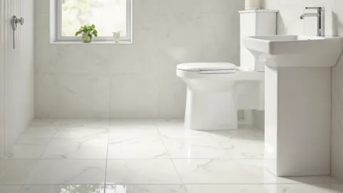 jakie płytki podłogowe do małej łazienki