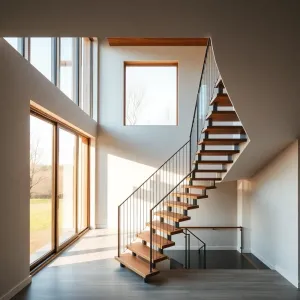 Klatka schodową w domu jednorodzinnym