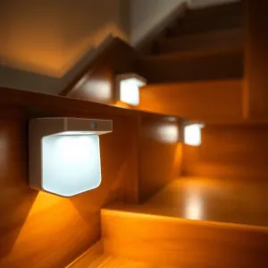 Lampki na schody z czujnikiem ruchu
