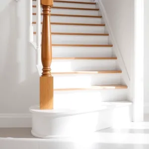 Listwa cokół do schodów biały