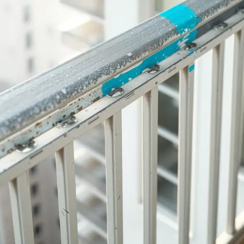 Malowanie balustrady balkonu w bloku