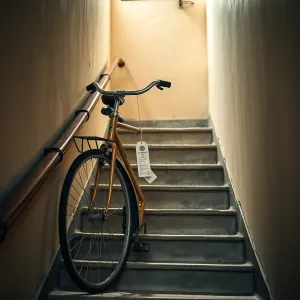 Mandat za rower na klatce schodowej