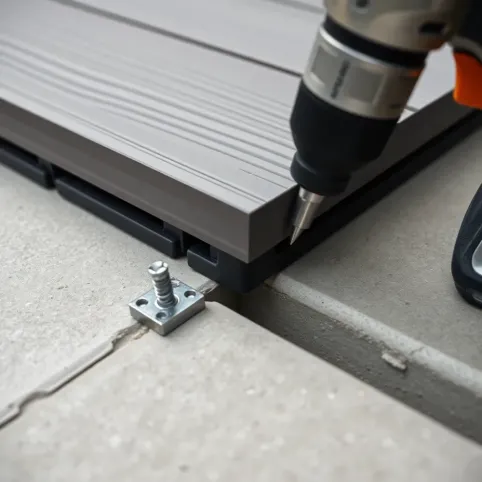 Montaż deski kompozytowej na betonie