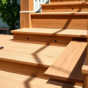 Montaż deski kompozytowej na schodach