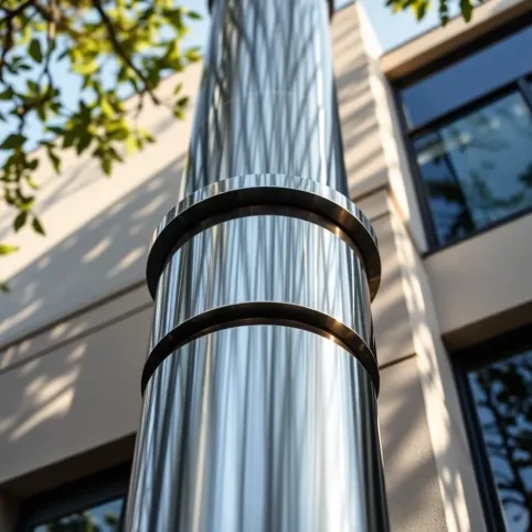 Montaż komina ze stali nierdzewnej