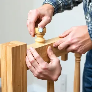 Montaż tralek drewnianych do poręczy