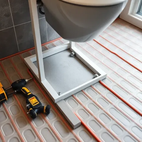 Montaż WC na ogrzewaniu podłogowym