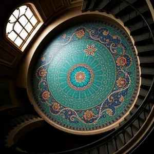 Mozaika na klatce schodowej