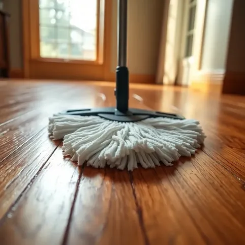 Mycie drewnianej podłogi