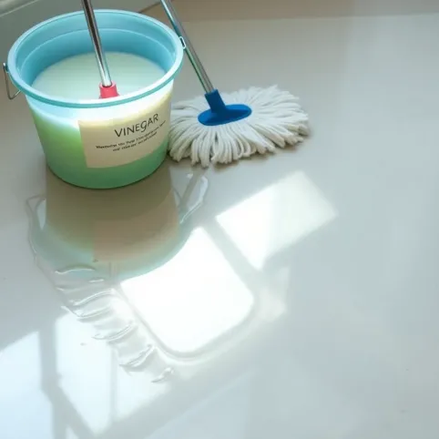 Mycie podłogi octem