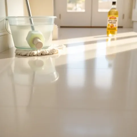 Mycie podłogi octem jabłkowym