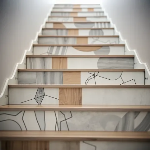 Naklejki na schody z napisami