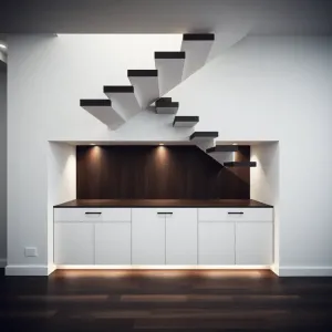 Nowoczesna zabudowa pod schodami