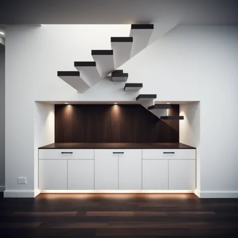 Nowoczesna zabudowa pod schodami