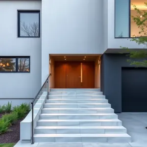 Nowoczesne schody wejściowe do domu